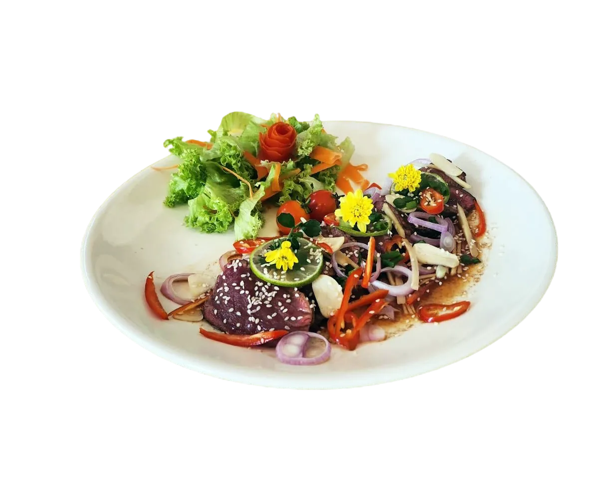 Beef Tataki Pakse Samlee's Garden